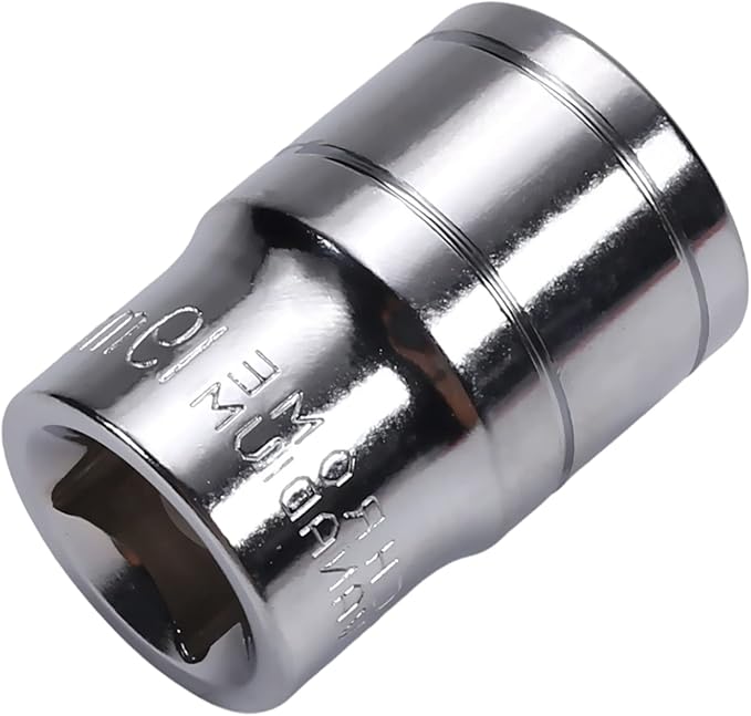 Utoolmart 1/2-Inch Drive 19mm 6-Point Shallow Socket, Metric, Cr-V Chrome-vanadium