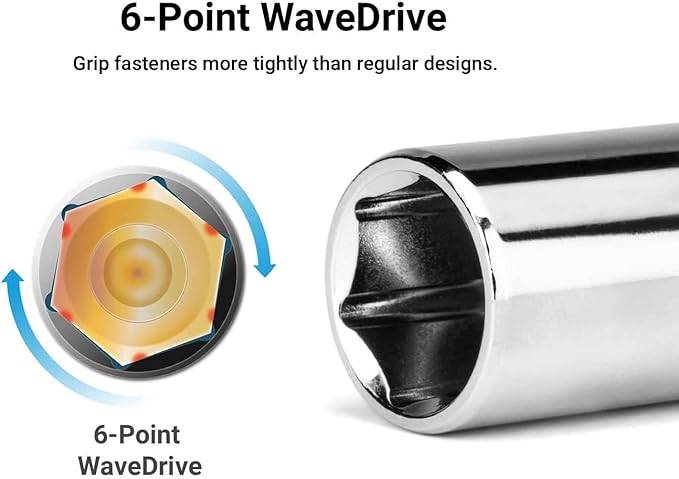 Utoolmart 1/2-Inch Drive 17mm 6-Point Shallow Socket, Metric, Cr-V Chrome-vanadium