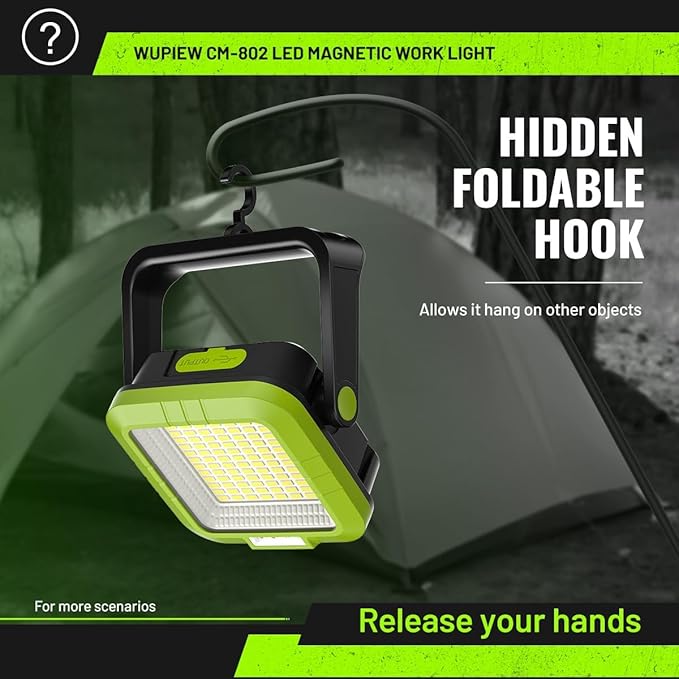 Fathers Day Gifts for Dad Rechargeable Magnetic Work Light Led Portable Cordless Work Light, 5400mAh with 360° Rotate Design, 1500 Lumens Led Work Light, Mechanic Light for Car Repairing