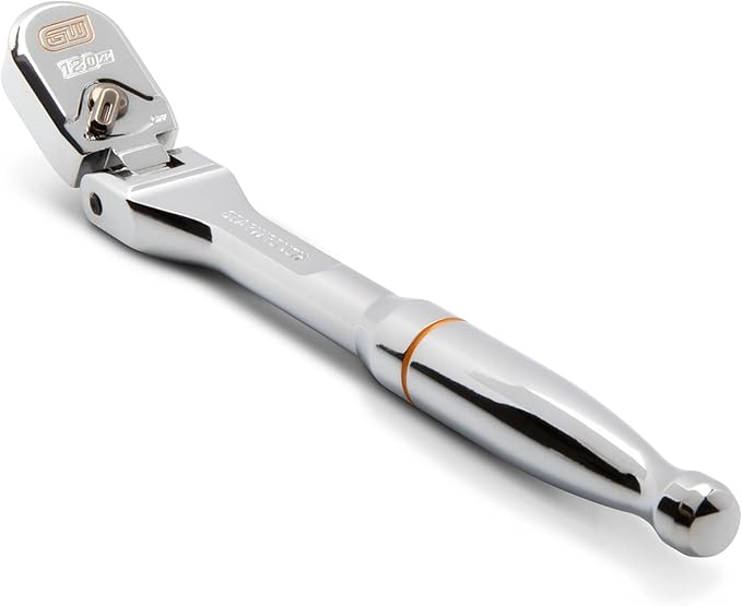 GEARWRENCH 1/4" Drive 120XP Full Polish Chrome Flex Head Teardrop Ratchet | 81012XP