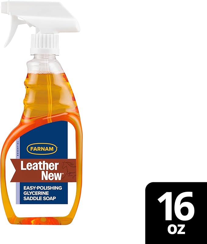 Farnam Leather New Easy-Polishing Glycerine Saddle Soap and Leather Cleaner, 16 oz