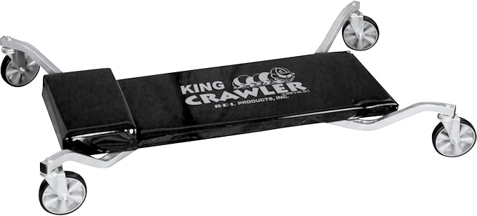 Traxion 1-200 King Crawler Rolling Automotive Mechanic Creeper W/All-Terrain 5" Casters,Black