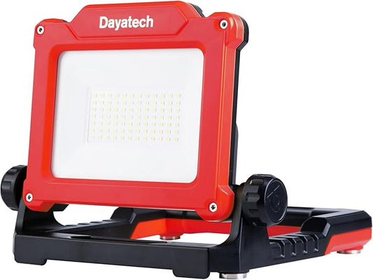20W 3000LM Cordless LED Work Light, Compatible with Dewalt, Milwaukee and Makita 18-21 V Battery, Foldable Magnetic Base, Brightness Dimmable (Light Only/Charger Not Included)