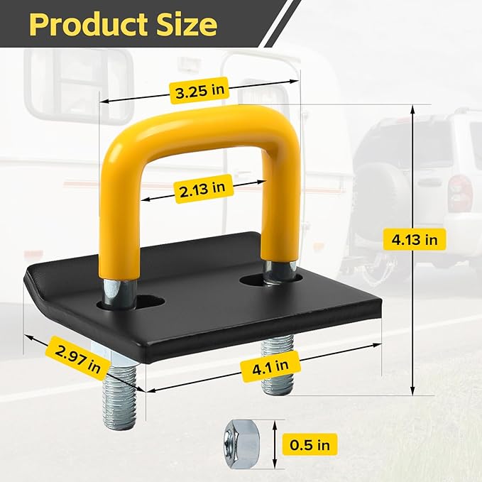 Donext Hitch Tightener Anti Rattle Stabilizer for 1.25" to 2", Trailer Hitches Reduce Movement On Hitch Cargo Carrier Bike Rack, RV Accessories, Rust Free(2 Packs)