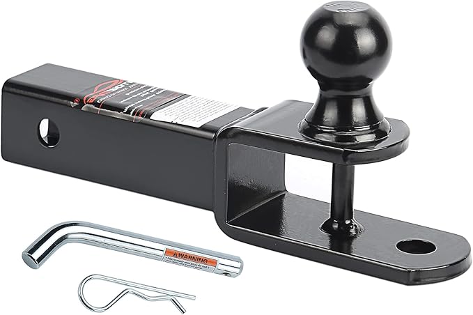 3-in-1 ATV/UTV Hitch Ball Mount Adapter with 2" Ball, Fits 2 inch Hitch Receiver, with Pin and Clip