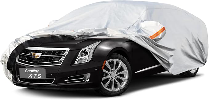 6 Layer Car Cover Custom Fit Cadillac XTS (2012-2019) Waterproof All Weather, Heavy Duty Outdoor Snow Sun Rain Uv Protection (Ships from US Warehouse, Delivery 3-8 Days)