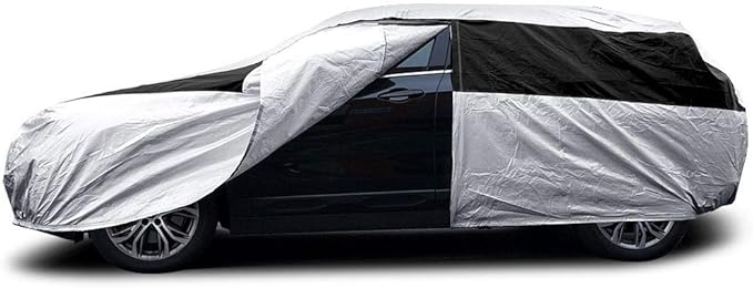 Titan Premium Multi-Layer PEVA Car Cover for Hatchbacks 165-181". Waterproof, UV Protection, Anti-Scratch Protective Lining, Driver-Side Zippered Opening. Fits Prius, Focus, Civic and More.