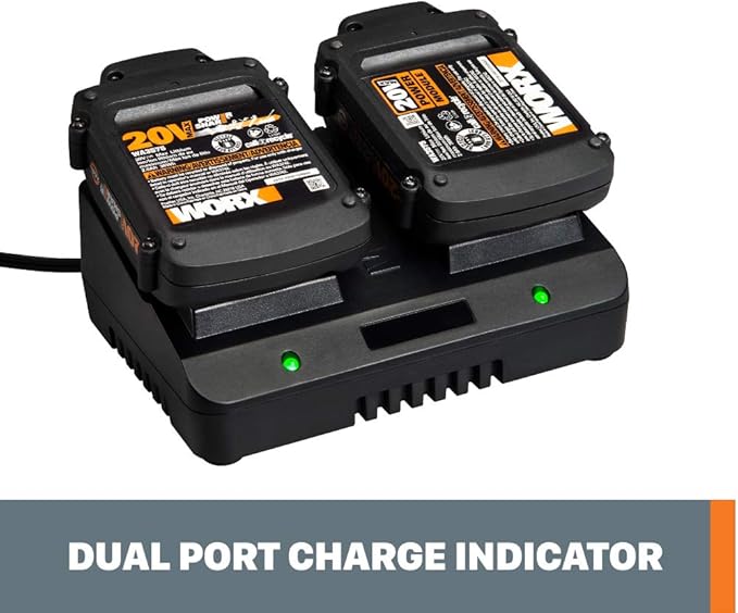 Worx WA3770 20V Li-ion Dual Port 2 Hour Charger