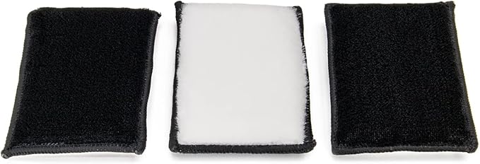 Autofiber Scrub Ninja Max, Interior Scrubbing Sponge - Pack of 3 (White/Black)