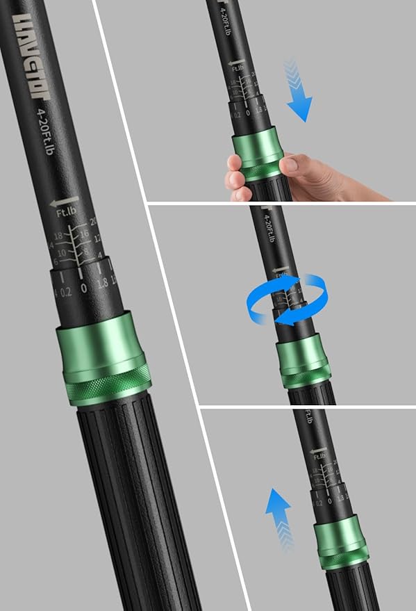 1/4-Inch Drive Click Torque Wrench 4-20Ft.lb/5.4-27.2N.m, ±3% High Accuracy Torque Wrench for Bike