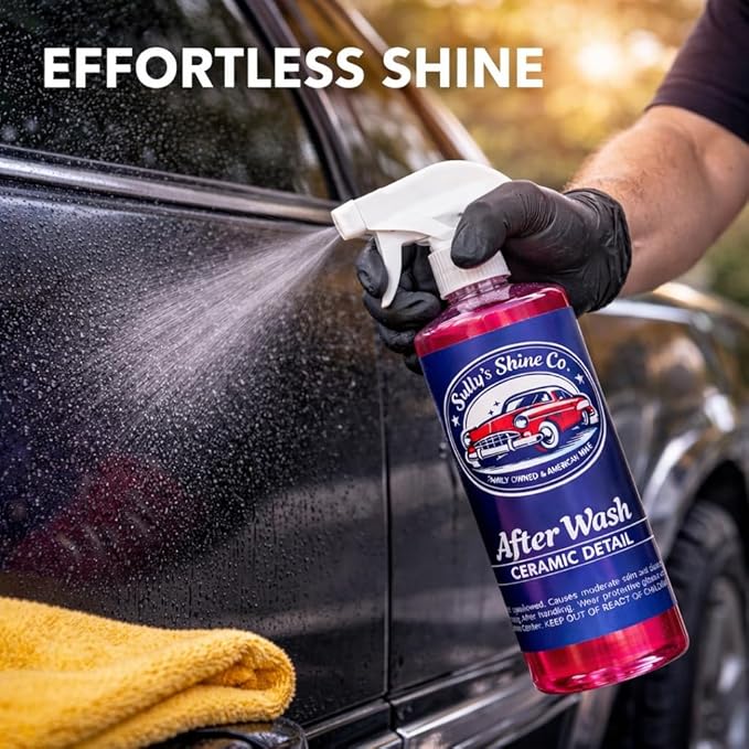 Ceramic Spray Coating for Cars – After Wash Ceramic Detail Spray, SiO2 Ceramic Spray Wax, Hydrophobic Paint Protection, High Gloss Shine & Slick Finish – Sully’s Shine Co