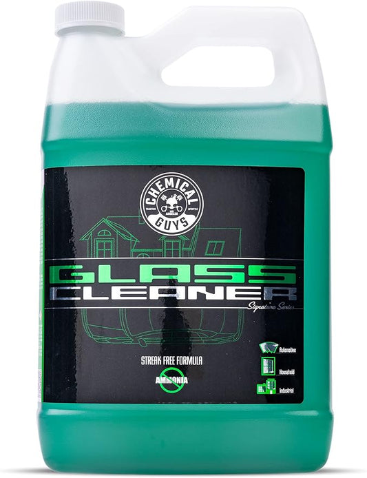 Chemical Guys CLD_202 Signature Series Glass Cleaner (Works on Glass, Windows, Mirrors, Navigation Screens & More; Car, Truck, SUV and Home Use), Ammonia Free & Safe on Tinted Windows, 128 fl oz