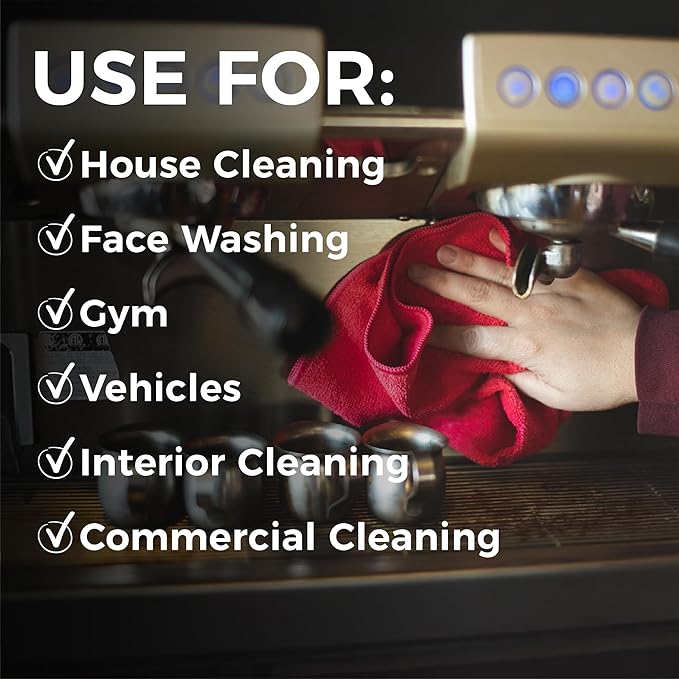 The Rag Company - All-Purpose Microfiber Terry Cleaning Towels - Commercial Grade, Highly Absorbent, Lint-Free, Streak-Free, Kitchens, Bathrooms, Offices, 300gsm, 16in x 16in, Lavender (12-Pack)