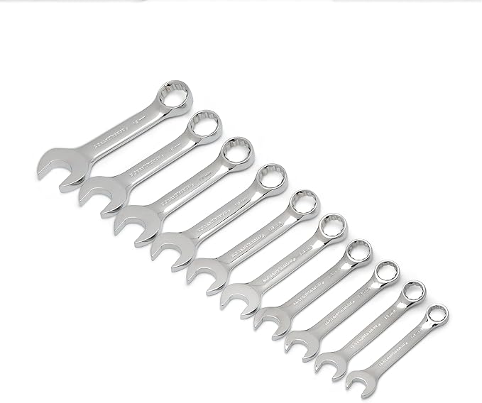 GEARWRENCH 10 Pc. 12 Pt. Stubby Combination Wrench Set, Metric - 81904