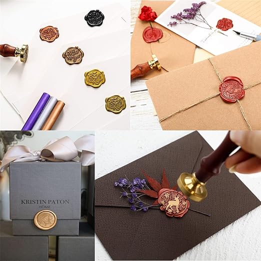 6 Pieces Sealing Wax Sticks with Wicks for Letter Seal Wax Stamp,Wedding Invitations, Packaging Decoration,Christmas Gift Ideas (Wine Red)