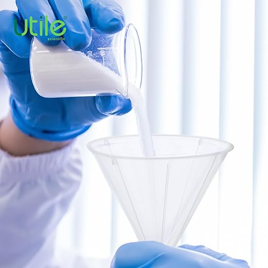 Utile 6pcs Plastic Analytical Funnel Set, PP Material, Top Diameter 70mm, Small Funnel for Lab Bottles, Recreational Activities, 4512.0015.6