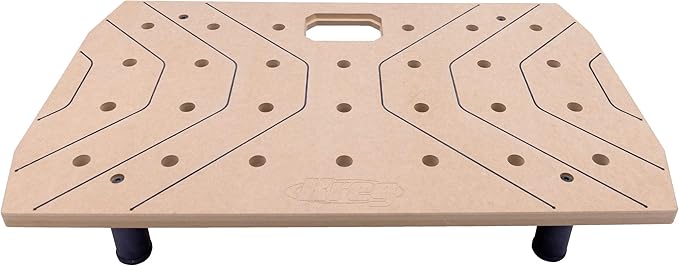 Kreg Portable Work Surface - Compact Workbench - Ultra Flat Fiberboard Work Surface - Dog Hole Clamping Versatility - Stable Portable Work Table - DIY Workspace - KWSJAWS