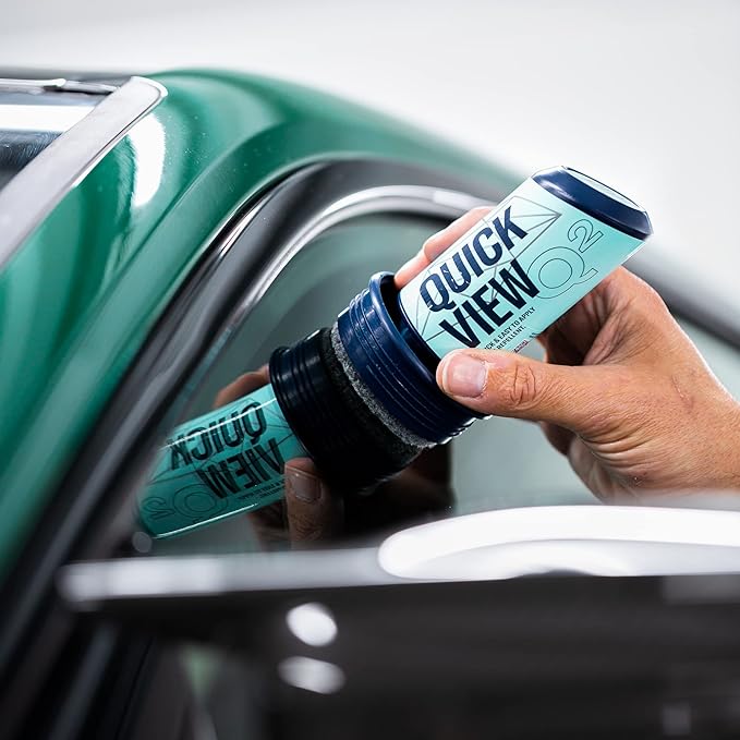 GYEON Quartz QuickView Ceramic Rain Repellent Glass Coating Extremely Hydrophobic Easy Apply Fast Drying Professional Grade Visibility Safety