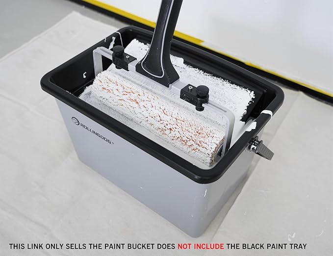 ROLLINGDOG 12 Inch Paint Bucket - Durable Plastic Bucket with Angled Loading Grid, Professional Wall Painting & DIY Projects
