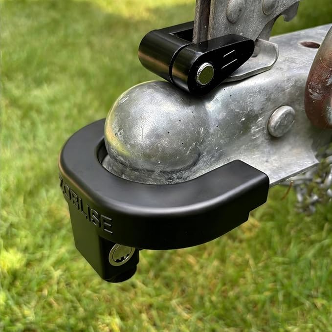 2 inch Trailer Hitch Locks Set, Trailer Tongue Lock Heavy Duty, Anti-Theft Tow Hitch Lock, for RV, Boat, Jack Trailers