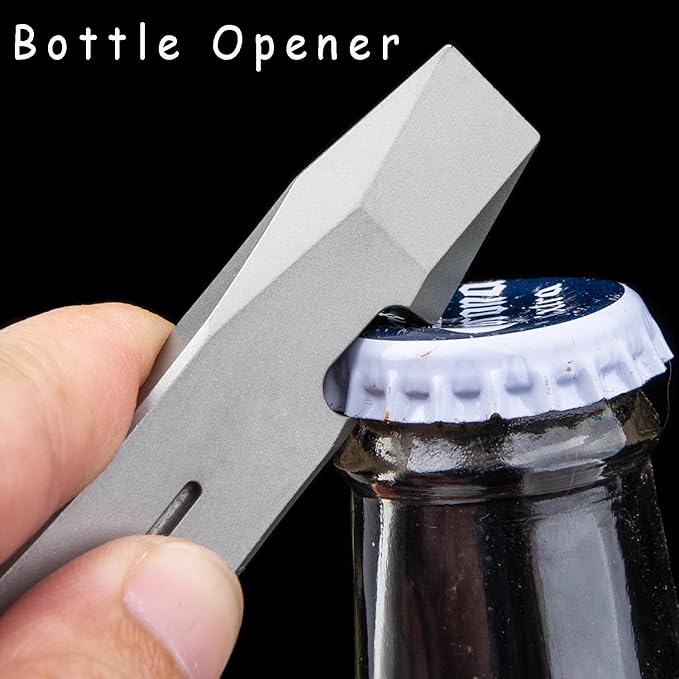 EDC Pry Bar Titanium Bottle Opener Keychain Pocket Pry Bar Mini Crowbar Portable EDC Multi Tool
