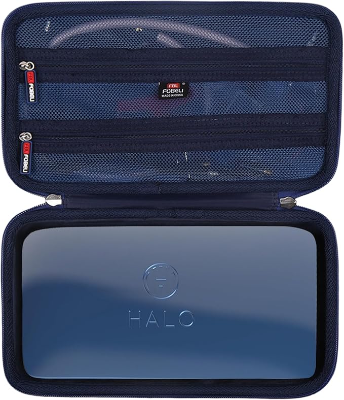 FBLFOBELI Hard Carrying Case for Halo Bolt Ultimate 2.0 & 3.0/for Halo Bolt Air + 55500 1750/for Halo Bolt Air 58830 Portable Vehicle Jump Starter with Air Compressor (Case Only) (Navy)