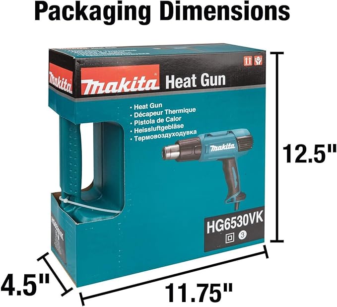 Makita HG6530VK Variable Temperature Heat Gun Kit with LCD Digital Display (Pack of 3)