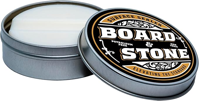 Board & Stone – 100% Petroleum-Free Food Safe Surface Sealer | Natural Wax & Coconut Oil Blend for Butcher Blocks, Cutting Boards, Stone Counters, and Cast Iron | No Scent or Dyes