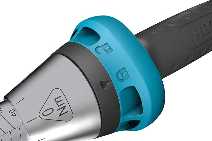 HAZET Torque Wrench 5122-3C,40-200Nm Output: Square 12.5 Mm (1/2 Inch), Tolerance: 3%, 32 Teeth (Operating Angle 11.25 Degrees) I Reversible Ratchet for Car and Bicycle I 20.43 Inches