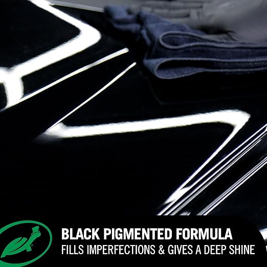Turtle Wax Hybrid Solutions Ceramic Acrylic Black Car Polish and Wax, Car Scratch Remover & Car Paint Restorer for Black Cars, Deep Shine, Ceramic Coating Protection & Water Beading, 14 oz (Pack of 3)
