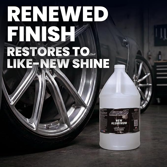 LANE'S New Aluminum Car Wheel Cleaner | Acid Rim Cleaner and Brightener | Brake Dust, Oxidation & Rust Remover for Motorcycles, Cars, Trucks | Shines & Eliminates Hard Scrubbing | 1 Gallon