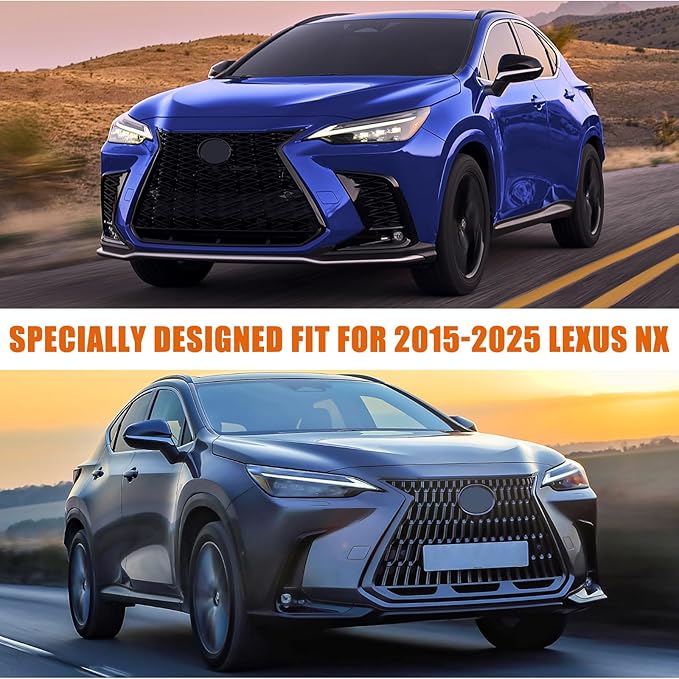 Waterproof Car Covers Replace for 2014-2025 Lexus NX300 NX 350 F Sport, 6 Layers Silver All Weather Custom-fit Car Cover with Zipper Door & Windproof Bands for Snow Rain Dust Hail Protection