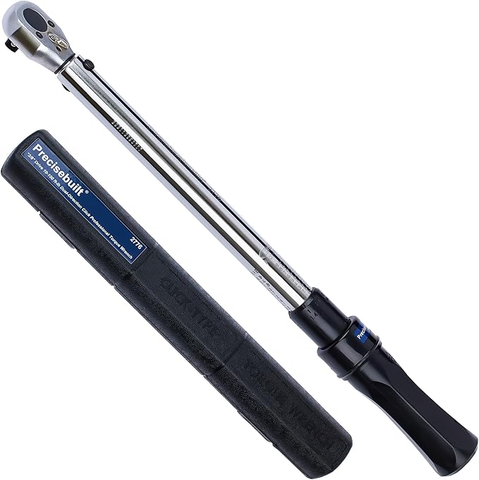 3/8" Drive 10-100 ft-lb (16.9-138.9 Nm) Dual-Direction Click Professional Torque Wrench