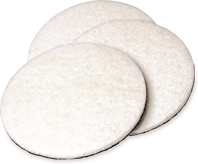 Griot's Garage 3” Glass Polishing Pads, Buffing Discs for Car Windows, Windshields, Shower Doors, and More, 10665, Set of 3