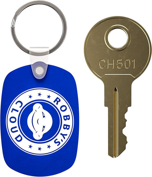 CH501 Replacement Key for Truck Tool Boxes - Also Known as 501CH - 1 Robby’s Cloud Keychain Included - Key Style May Vary (1-Pack)
