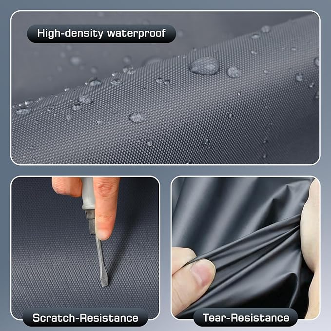 Waterproof Car Cover for 2011-2025 VW Jetta, All Weather Sedan Outdoor Sun UV Rain Dust Snow Wind Protection Cover for Automobiles with Zipper Door & Windproof Bands (Gery)