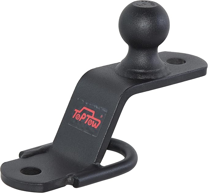 TOPTOW 64008 ATV/UTV 3-Way Hitch Adapter with 2 inch Ball, Bolt-on ATV Hitch Attachments