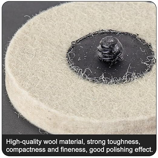3 inch 10pcs Sanding Pad Wool Felt Quick Change Disc Roll Lock Surface Polishing Buffing Pads Wheels