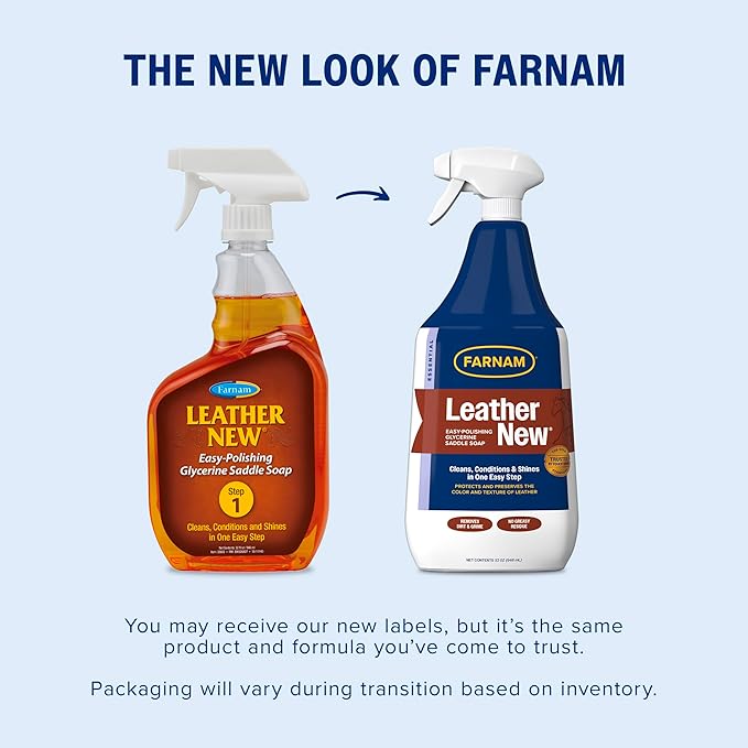 Farnam Leather New Easy-Polishing Glycerine Saddle Soap and Leather Cleaner, 32 oz