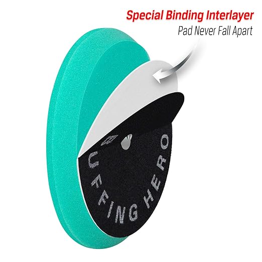 3pcs Polishing Pads for Orbital Sander, Orbital Buffing Pads Hook and Loop Foam Buffer Pad Set for Cutting, Compounding, Polishing and Waxing (6 inch)