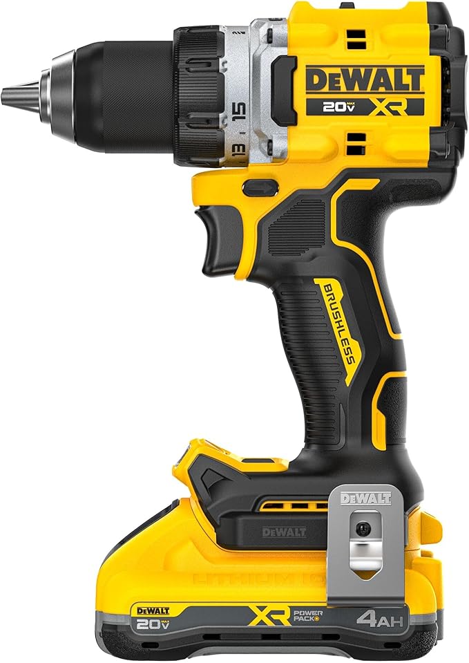 DEWALT 20V MAX XR Brushless Cordless 1/2 in. Drill Driver Kit With DEWALT POWERPACK Batteries and Charger (DCD801QQ2)