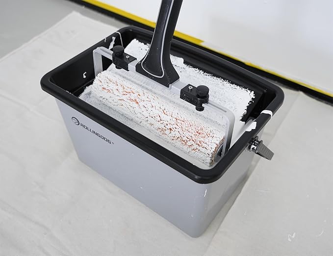 ROLLINGDOG 12 Inch Paint Roller Kit - Large Paint Bucket and Roller with Adjustable Roller Frame, Microfiber Roller Covers and Exrension Pole for Walls,Ceilings,Furniture Painting(Pack of 21)