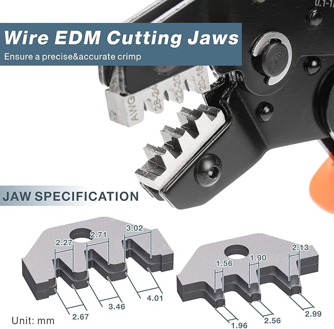 iCrimp SN-28B Dupont Terminal Ratchet Crimper 0.1-1.0mm ²(AWG28-18) for 2.54mm 3.96mm KF2510 JST XH VH Connectors