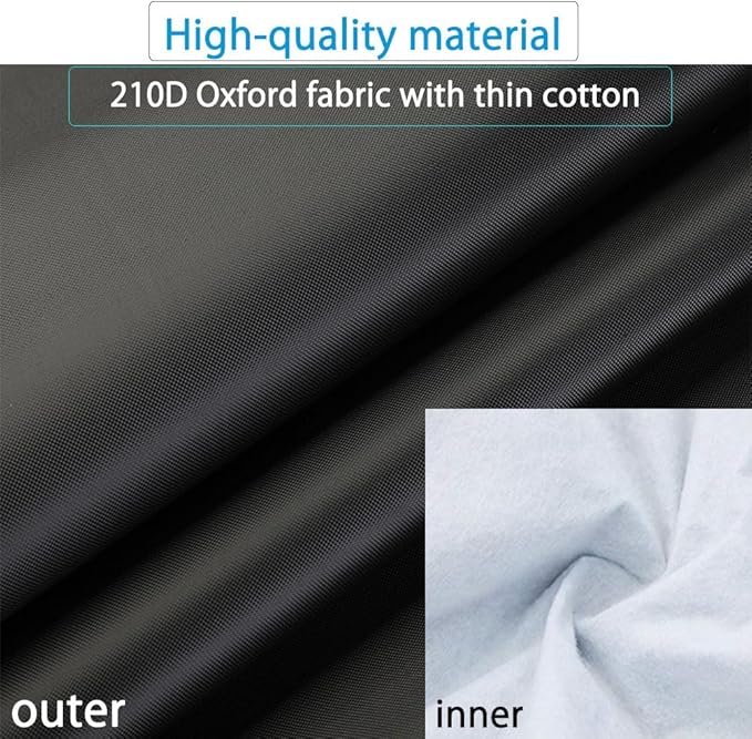 Half Car Cover All Weather Car Body Cover for All Season Sunshade Cover Snow Cover Waterproof 210D Polyester with Cotton (Fit Small and Medium Size Pickup (Crew Cab))