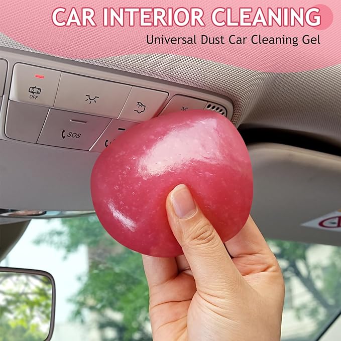 Car Cleaning Gel Car Cleaning Putty Car Putty Car Interior Cleaner Car Slime Car Detailing Kit Car Accessories Easter Gifts for Teen Men Women Stocking Stuffers Pink