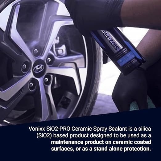 Vonixx SiO2-PRO Ceramic Spray Sealant | Protection for Ceramic-Coated Surfaces | Water & Dirt Repellent | Compatible with Matte Paint, PPF, Vinyl | Up to 4 Months Protection | 16.9 fl oz (500 ml)