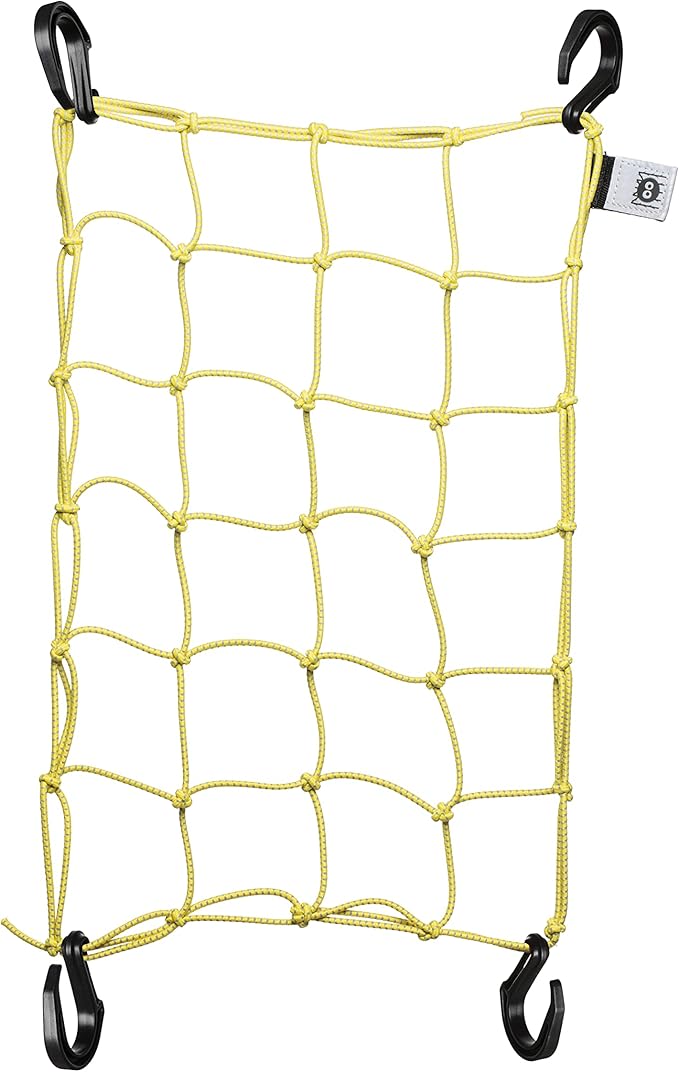 Portland Design Works Cargo Web - Reflective Cargo Netting for Bike Storage, Expandable Bungee Net with Hooks, Bicycle Accessories