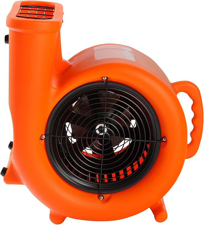 Mounto 1/3hp Air Mover 2000cfm Carpet Dryer Blower Floor Drying Fan - 3-Speed Air Mover w/Dual GFCI Outlet, 25ft Power Cord for Drying, Cooling, Air Circulation (Orange)