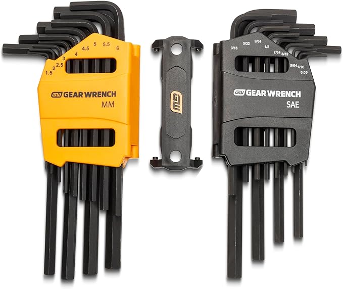 GEARWRENCH 26 Piece Long Arm SAE/Metric Hex Key Set - 83504