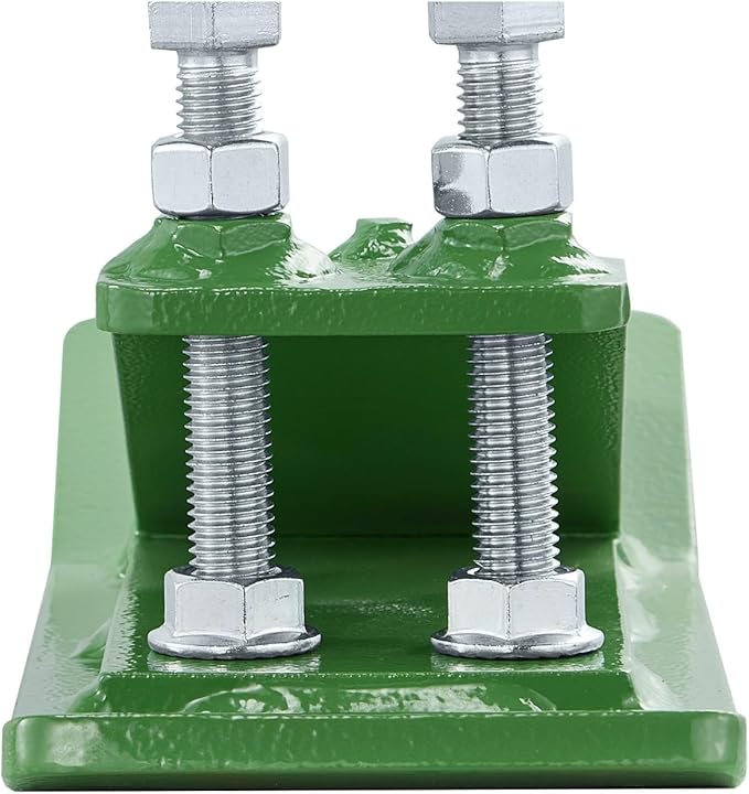 VEVOR Tractor Bucket Protector, 2PCS Heavy Duty Steel Bucket Edge Protectors, Anti-Skid Device with Double Hexagon Lock Nuts and Bolts, for Snow, Leave Removal & Spreading Gravel (Green)